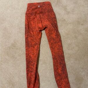 Lululemon red Patterned High-Waisted Leggings